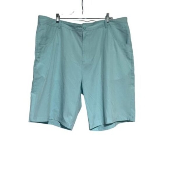 Short Par 4 Men's Men's Chino Shorts Performance Golf Flex Light Blue Size 42 - Picture 1 of 5